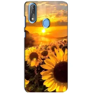 Чехол с Цветами для ZTE Blade V10 (поле подсолнухов)