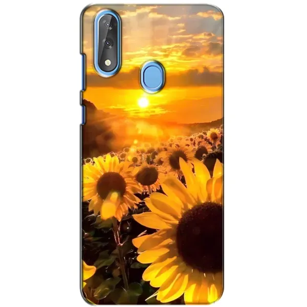 Чехол с рисунком «поле подсолнухов» для ZTE Blade V10