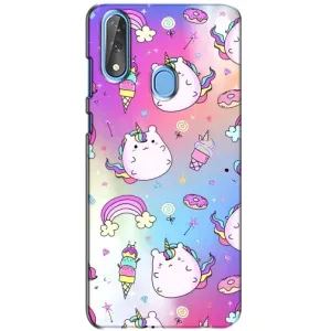 Чехол Unicorn на ZTE Blade V10 (Радуга и Единорог)