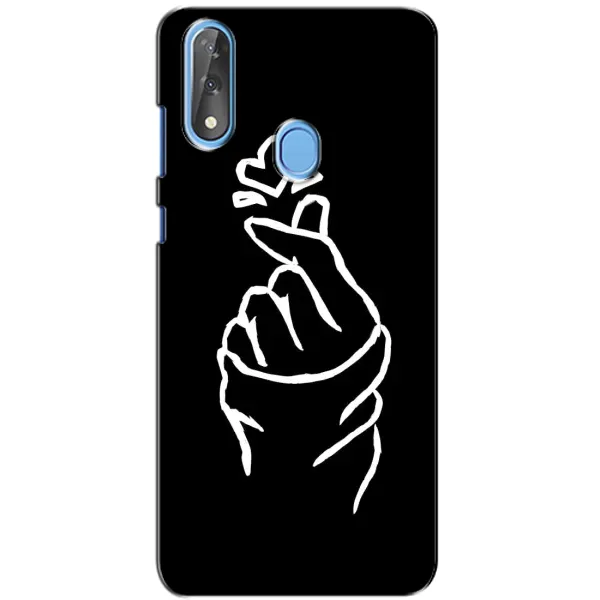 Чехол с рисунком «Сердце на черном» для ZTE Blade V10