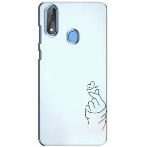 Чохол (Знак сердечка) для ZTE Blade V10 (Сердечко на блакитному)