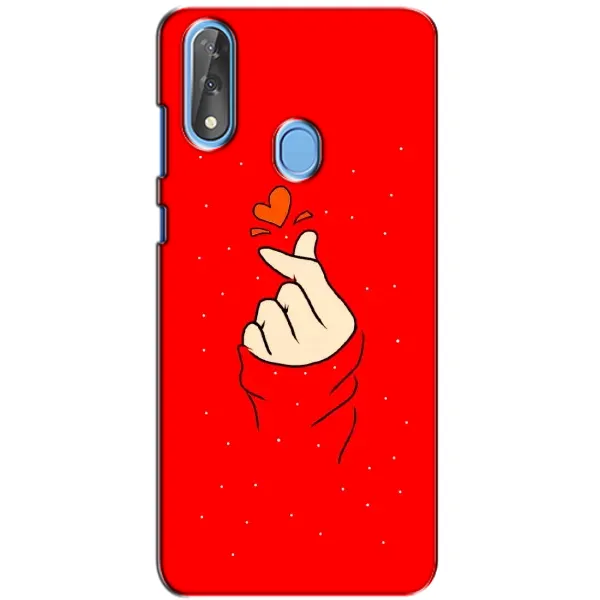 Чехол с рисунком «Сердце на красном» для ZTE Blade V10