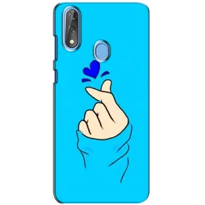 Чохол (Знак сердечка) для ZTE Blade V10 (Сердечко на синоьому)