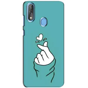Чохол (Знак сердечка) для ZTE Blade V10 (Сердечко на бірюзовому)