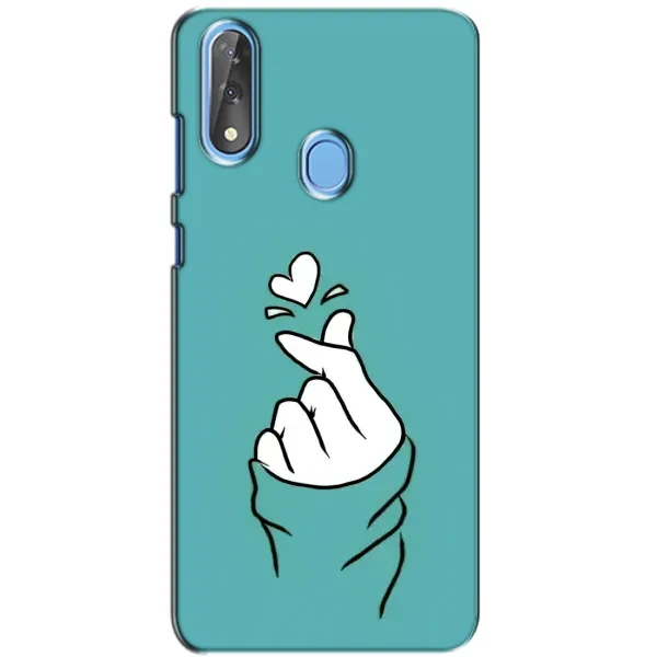Чехол с рисунком «Сердечко на бирюзовом» для ZTE Blade V10