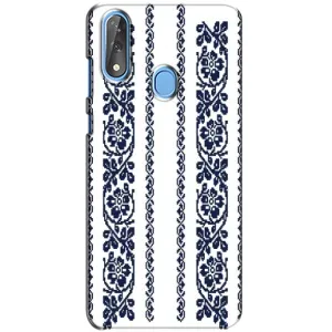 Силиконовый Чехол на ZTE Blade V10 с картинкой Вышиванки (Синяя вышиванка)