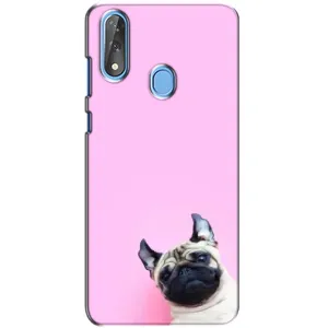 Бампер для ZTE Blade V10 з картинкою "Песики" (Собака на рожевому)