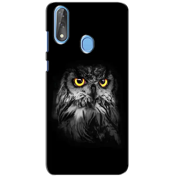 Чехол с рисунком «Сова на чёрном» для ZTE Blade V10