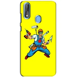 Силиконовый бампер (Работники) на ZTE Blade V10 (Строитель)