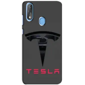 Силиконовый бампер с картинкой машины на ZTE Blade V10 (Logo TESLA)
