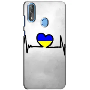 Силиконовый Чехол на ZTE Blade V10 (Я-Украина) (Украинская кардиограмма)