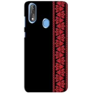 Силиконовый Чехол на ZTE Blade V10 с картинкой Вышиванки (Вышиванка на черном)