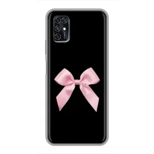 Чехол банты для ZTE Blade V2020 Smart (Бант на черном)