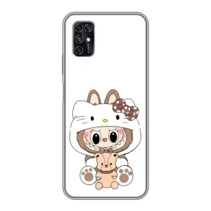 Чехол с принтом Лабубу для ZTE Blade V2020 Smart (Белый Лабубу)
