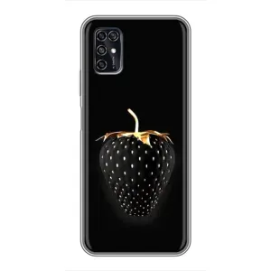 Чехол с изображением вкусной еды для ZTE Blade V2020 Smart (Чёрная клубника)