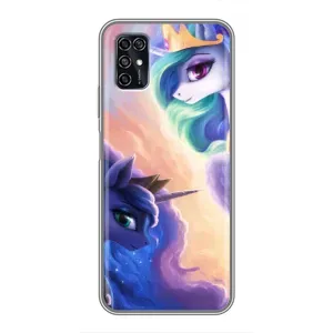 Чехол Unicorn на ZTE Blade V2020 Smart (Единорожки на тучках)