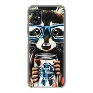 Силиконовый Чехол с Енотами на ZTE Blade V2020 Smart (Енот в очках)