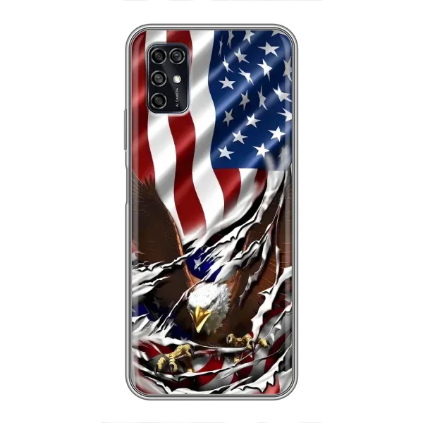 Чехол с рисунком «Флаг USA» для ZTE Blade V2020 Smart Чехол с рисунком «Флаг USA» для ZTE Blade V2020 Smart