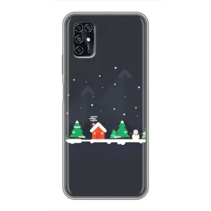 Силіконовий бампер на різдво для ZTE Blade V2020 Smart (Місто зимове)