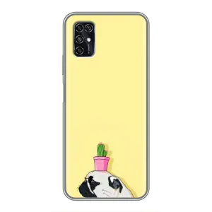 Бампер для ZTE Blade V2020 Smart с картинкой "Песики" (Кактус на голове)
