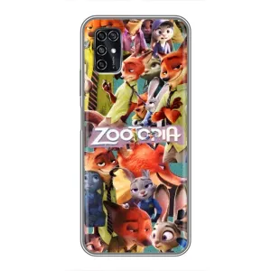 Силіконовий чохол з принтом Зоотрополіс для ZTE Blade V2020 Smart (Колаж героїв)