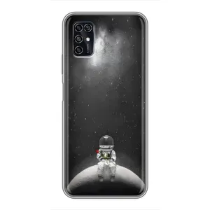 Силиконовый Чехол с принтом "Космонавты" на ZTE Blade V2020 Smart (Космонавт романтик)