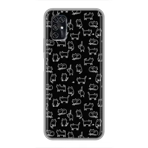 Чехол на тематику: Коты для ZTE Blade V2020 Smart (Котики на черном)