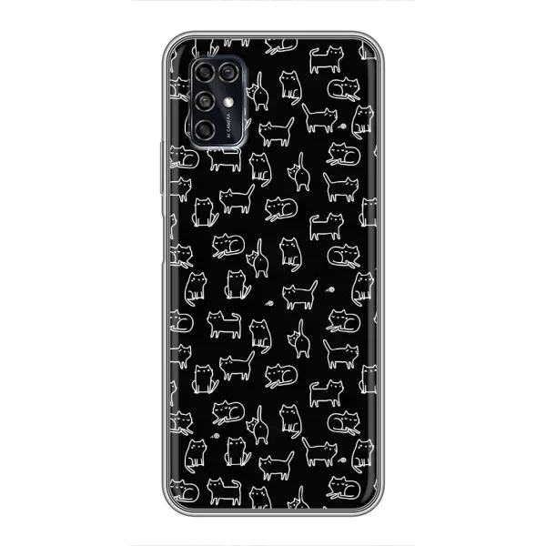 Чехол с рисунком «Котики на черном» для ZTE Blade V2020 Smart Чехол с рисунком «Котики на черном» для ZTE Blade V2020 Smart