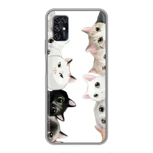 Силиконовый чехол с котиком для ZTE Blade V2020 Smart (Коты)