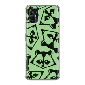 Силиконовый Чехол с Енотами на ZTE Blade V2020 Smart (Мордочки Енота)