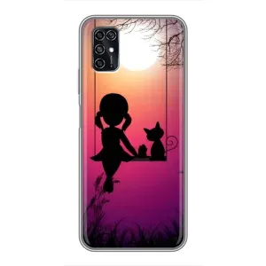 Девчачий Чехол для ZTE Blade V2020 Smart (На качели)