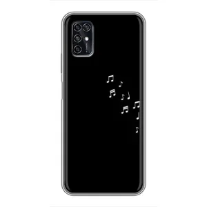Чехол с картинками на черном фоне для ZTE Blade V2020 Smart (Ноты)