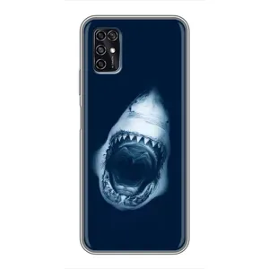 Силиконовый бампер с картинкой животных для ZTE Blade V2020 Smart (Пасть Акулы)
