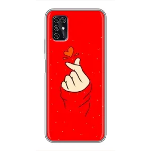 Чехлы (Знак сердечка) на ZTE Blade V2020 Smart (Сердце на красном)