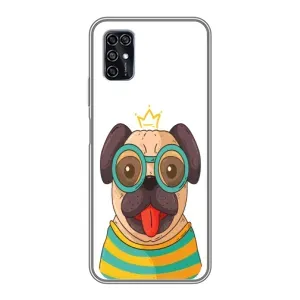 Бампер для ZTE Blade V2020 Smart с картинкой "Песики" (Собака Король)
