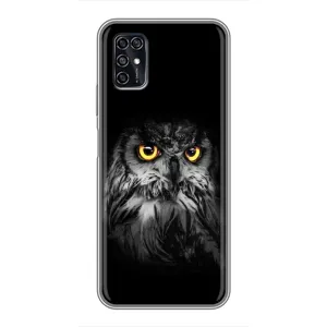 Чехлы с принтом СОВЫ для ZTE Blade V2020 Smart (Сова на чёрном)