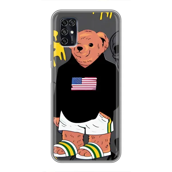 Чехол с рисунком «Teddy USA» для ZTE Blade V2020 Smart Чехол с рисунком «Teddy USA» для ZTE Blade V2020 Smart