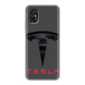 Силіконовий бампер з картинкою машини на ZTE Blade V2020 Smart (Logo TESLA)