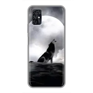 Чехол с Волком на ZTE Blade V2020 Smart (Волк и луна)