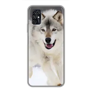 Чехол с Волком на ZTE Blade V2020 Smart (Волк на снегу)