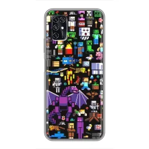 Чехол майнкрафт для ZTE Blade V2020 Smart (Все персонажи)