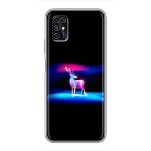 Силиконовый бампер с картинкой животных для ZTE Blade V2020 Smart (Яркий олень)
