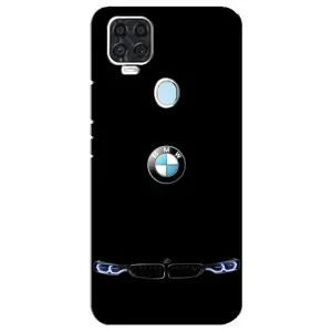 Силіконовий бампер з картинкою машини на ZTE Blade V2020 (Чорний BMW)