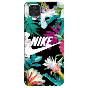 Силіконовый Чохол на ZTE Blade V2020 з картинкою НАЙК (Квітковий Nike)