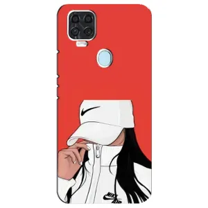 Силіконовый Чохол на ZTE Blade V2020 з картинкой Модных девушек (Дівчина Nike)