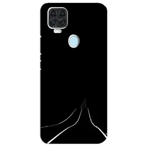 Чехол с картинками на черном фоне для ZTE Blade V2020 (Дорога)