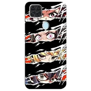 Силиконовые чехлы с глазами Anime для ЗТЕ Блейд В2020 (Глаза на чорном)