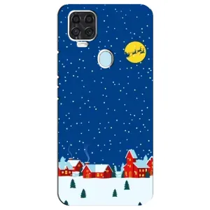 Силіконовий бампер на різдво для ZTE Blade V2020 (Місто в снігу)