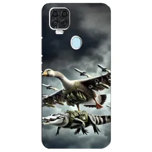 Чехол с мемами тралалело тралала для ZTE Blade V2020 (Гусини и крокодило)