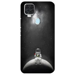 Силиконовый Чехол с принтом "Космонавты" на ZTE Blade V2020 (Космонавт романтик)